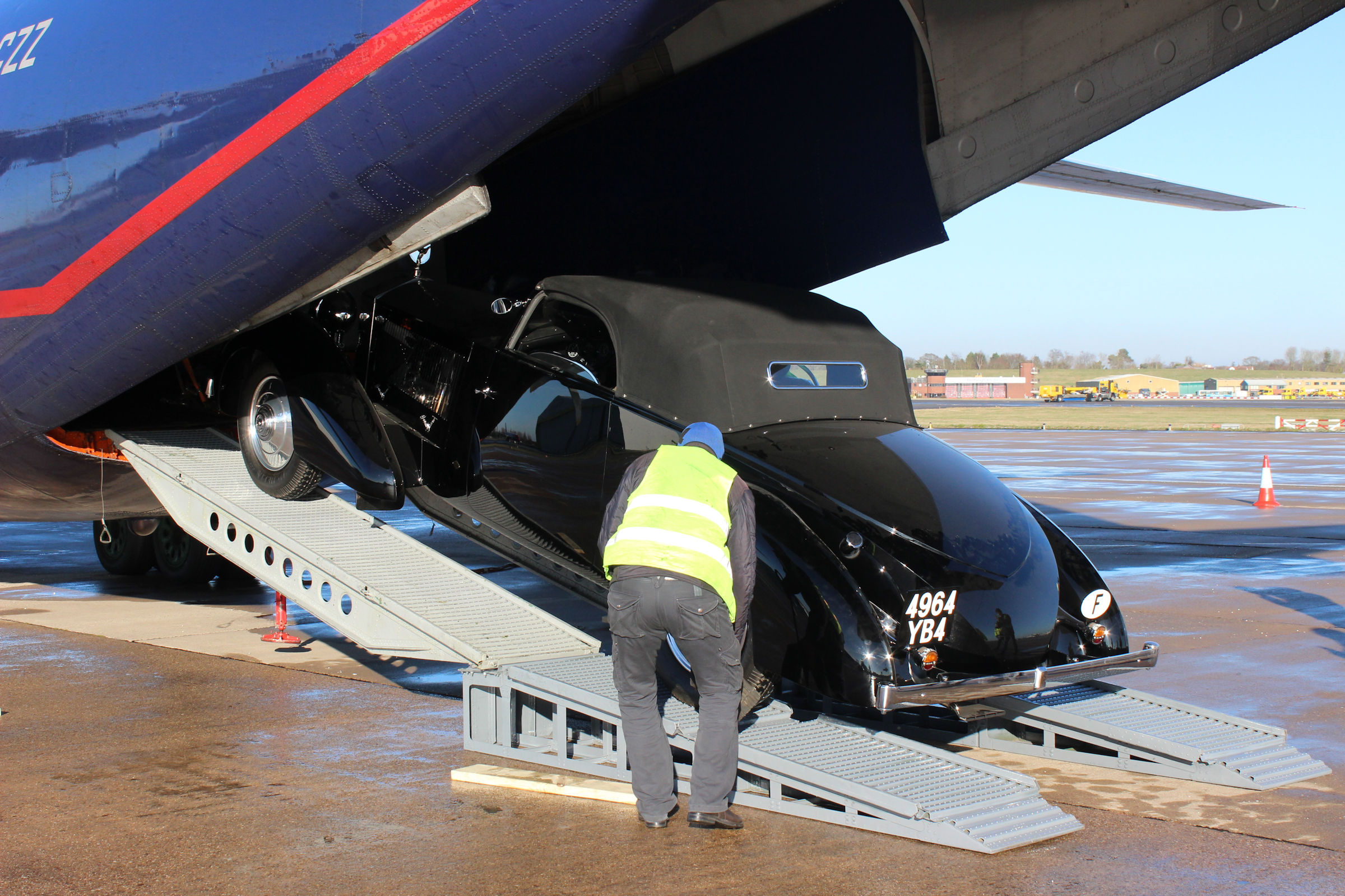 Loading a Rolls Royce